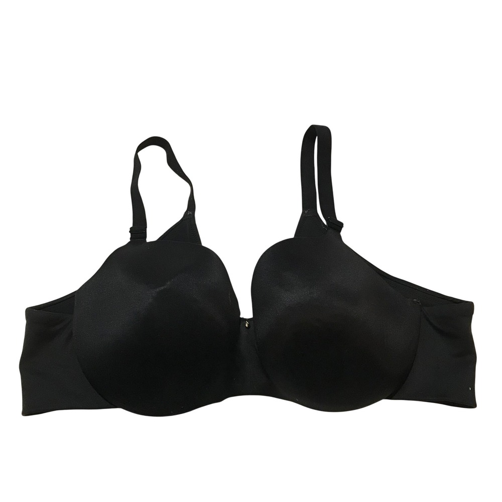 Cacique Black‎ Balconette Bra 46C Underwire Molded Cup Adjustable Straps